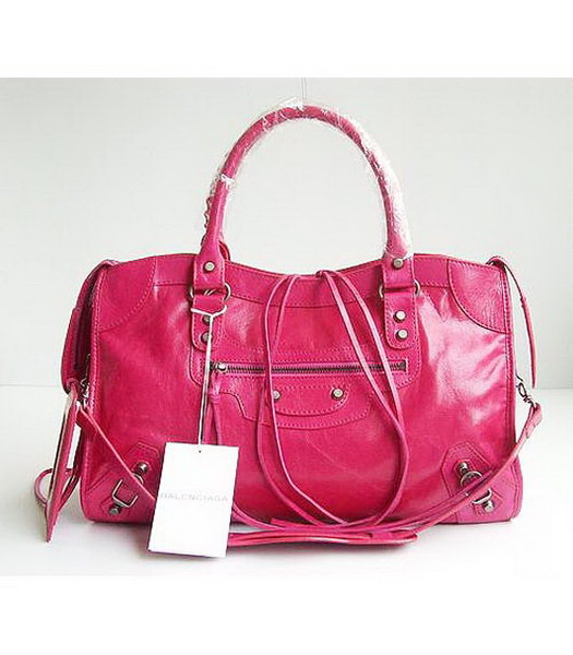 Balenciaga City_Fuchsia pelle